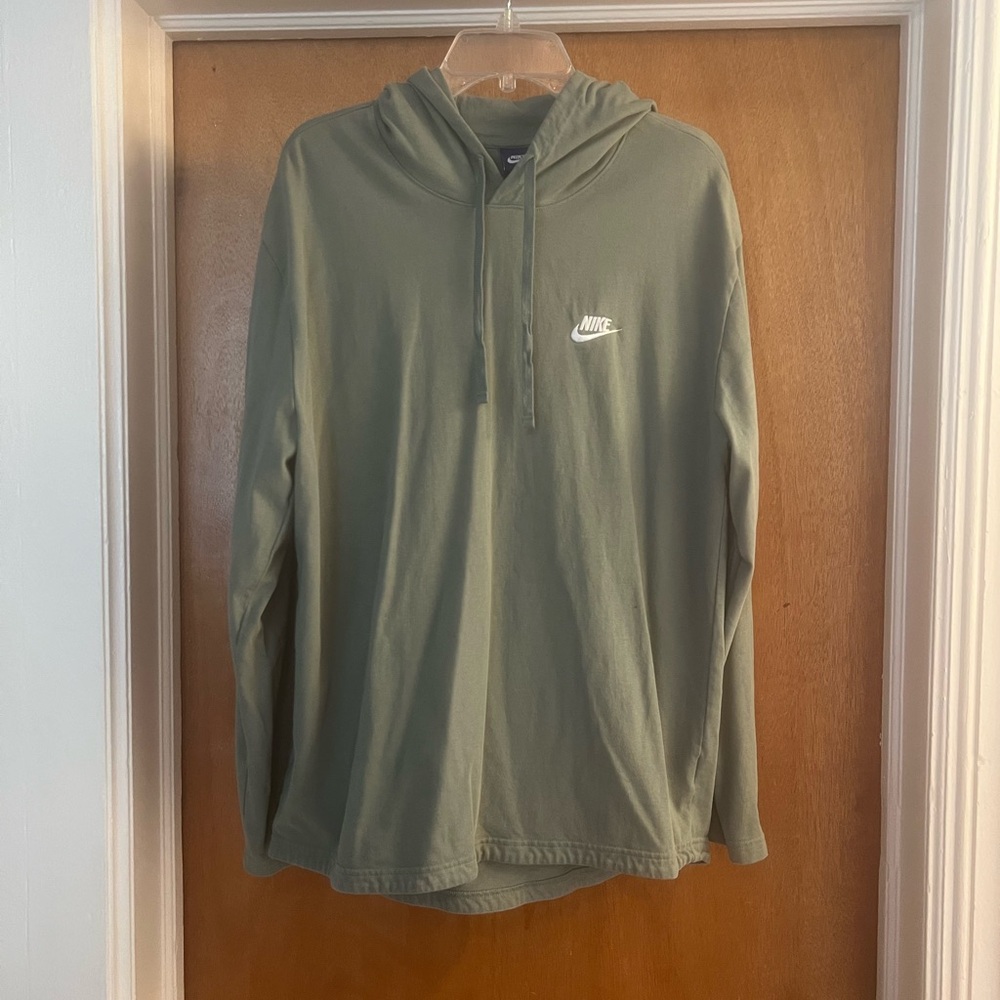Nike Men’s Olive Green Long Sleeve Pullover Hoodie
